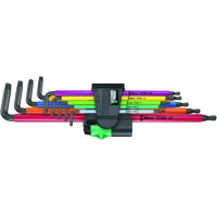 Набор из 9 длинных шариковых ключей, TORX 8-40, 967/9 TX XL Multicolor Wera [05024480001]