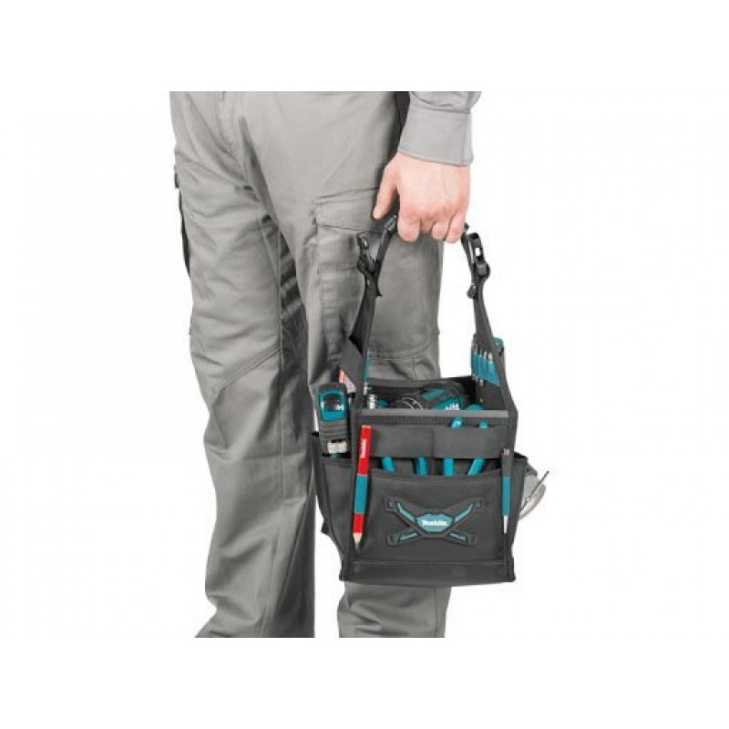 Открытая сумка для инструмента Makita с жесткой ручкой и плечевым ремнем [E-05480]