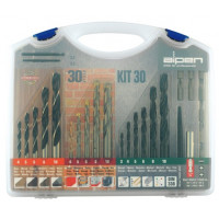 Набор из 30 сверл для бетона, дерева и металла с наконечниками 1/4 Alpen KIT-30 [0000800230100]