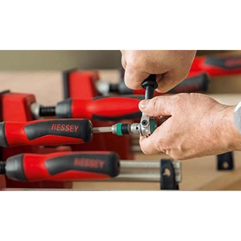 Затискач для столярних робіт повної поверхні 600x95 мм, 255-730 мм REVO Bessey [KRE60-2K]