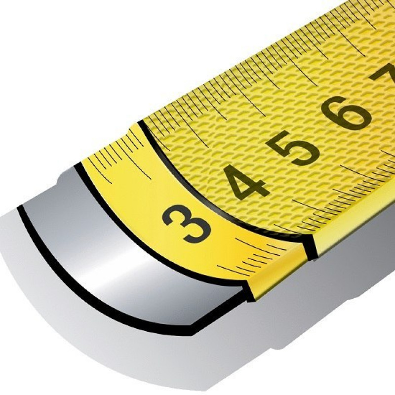 Рулетка Bahco 8 м [MTB-8-25-M], двостороння, магнітна