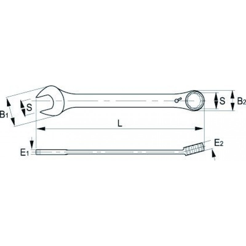 Рожковий ключ із тріскачкою та перемикачем напрямку M19, IRIMO [18-19-1]