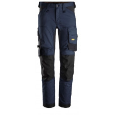 Удобные штаны с карманами для наколенников, мужские, темно-синие и черные, размер 60, стрейч 6341 AllroundWork Snickers [