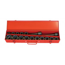Набір подовжувачів та головок ударного типу 3/4 6-точкових, 19-50 мм, 17 шт. Koken [16245M]