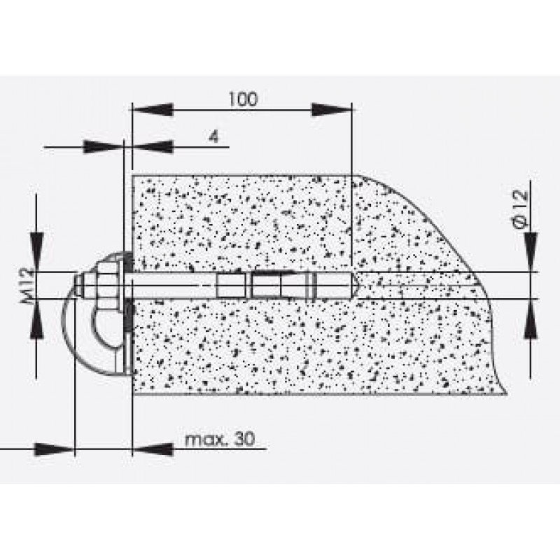 Анкерна точка типу A AT180 (AT180001 KIT) PROTEKT