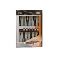 Набір із 6 викруток ERGO, для плоских гвинтів, гвинтів PZ та PH, Bahco[BE-9886]