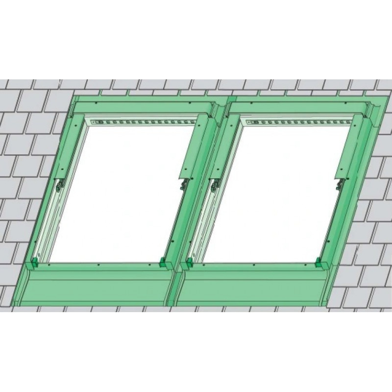 Комбінований обшив FAKRO EZV-AT AX02 Thermo – Середній модуль для гофрованого покриття покрівлі