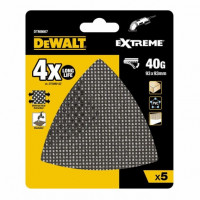 Набор из 5 треугольных шлифовальных сеток DELTA для дерева, ПВХ, зернистость 40, 93x93x93 мм, DeWalt [DTM8667-QZ]