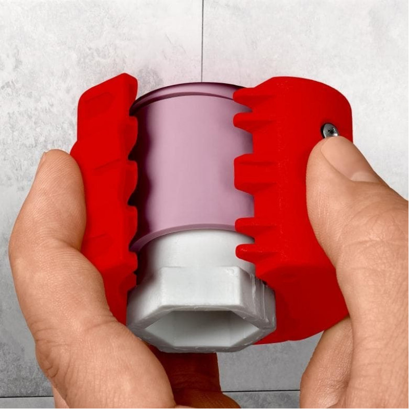 Різак для пластикових труб та ущільнювальних гільз, Knipex [90 22 10 BK] діаметр різання від 20 до 50 мм