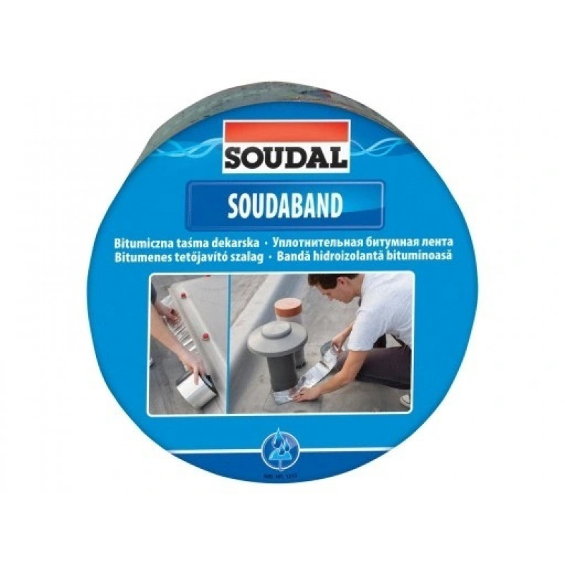 SOUDAL – SOUDABAND алюмінієва бітумна покрівельна стрічка 75 мм x 10 м