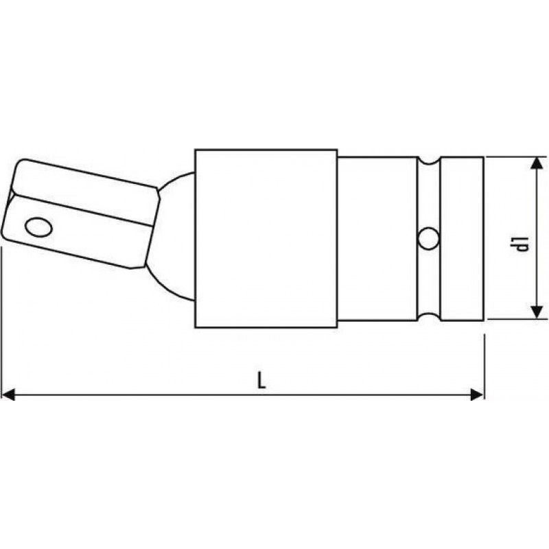 Ударний кутовий шарнір для квадрата 1/2 EXPERT [E113620]