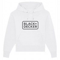 Белая толстовка с логотипом Black+Decker