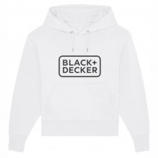 Біла толстовка з логотипом Black+Decker