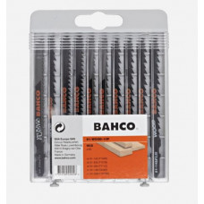 Набор из 10 полотен для лобзика для резки дерева и пластика, BAHCO [91-WOOD-10P]