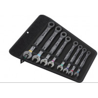 Набір з 8 комбінованих ключів з тріскачкою, дюймових, Joker 6000, 2go Wera [05020012001]