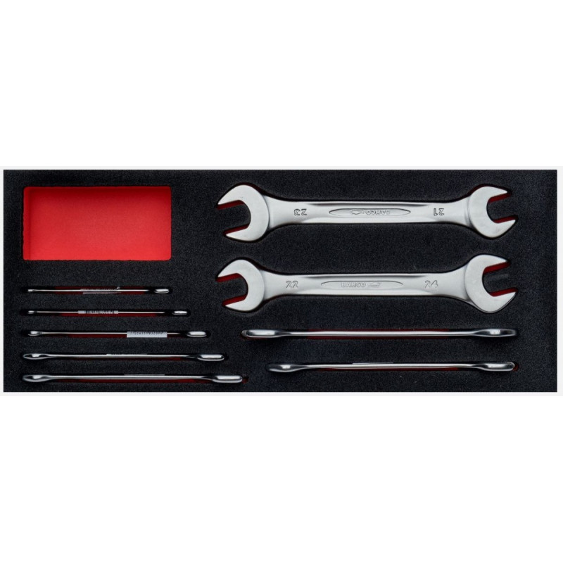 Вставка для інструментального візка з обладнанням, 9 інструментів, Bahco [FF1E3001] розмір 1/3 шухляди