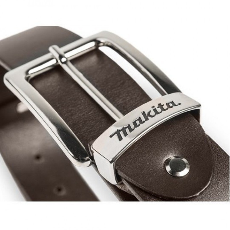 Коричневий шкіряний ремінь з логотипом Makita [E-05387] розмір L
