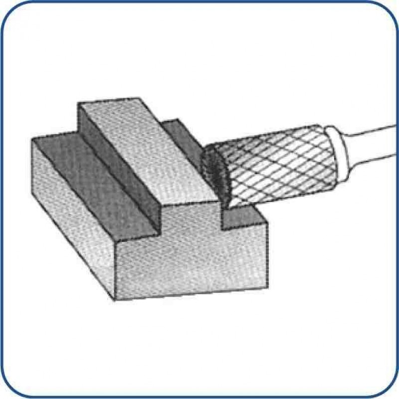 Ротаційний напилок/циліндричний різець, з переднім зубчастим напильником ZYA-S Alpen [0778606112100]