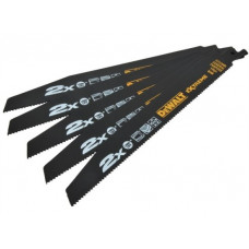 Набор из 5 полотен для возвратно-поступательной пилы Extreme по металлу 14/18 зубцов/дюйм, длина 152 мм, Dewalt [DT2407L-Q]