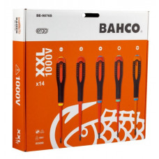 Набор из 14 изолированных отверток для работы под напряжением, серия ERGO BAHCO [BE-9876S] для шлицевых, крестовых, Pozidriv и винтов TO