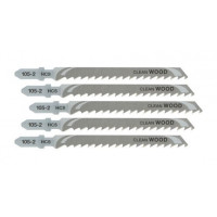 Набір з 5 полотен для лобзика HCS по дереву та пластику, 6 зубців/дюйм, довжина 100 мм, Dewalt [DT2164-QZ]