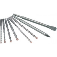 Набор из 8 твердосплавных сверл и зубил для бетона SDS+, MIX-BOX F4 Alpen [0000500008100]