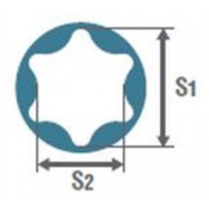 Ударна головка для квадрата 3/4, внутрішній TORX E28, кріплення, Koken [16425 E28]