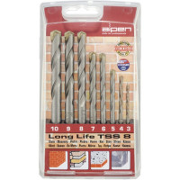 Набор из 8 карбидных сверл по бетону Long Life TSS-8 Alpen [0000700108100]