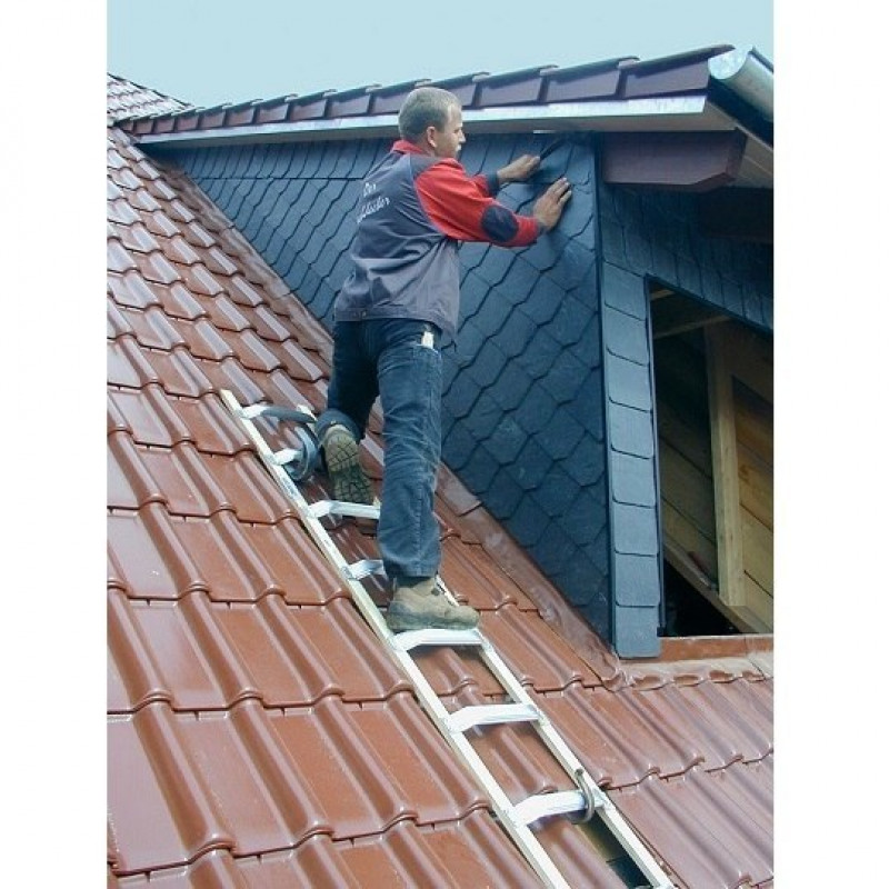 Кровельный крюк для кровельных и дымоходных стремянок, STABILO PROFESSIONAL, KRAUSE [804518] для шиферных крыш, алюминиевый