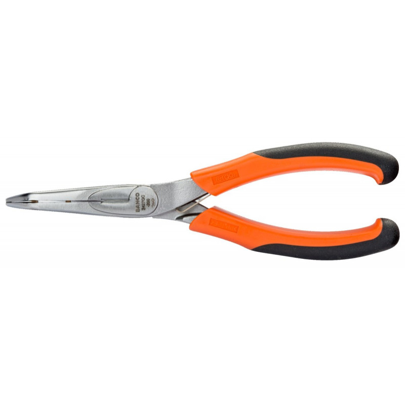 Хромированные полукруглые плоскогубцы, изогнутые под углом 45º, длина 200 мм, многокомпонентная ручка, Bahco [2427 GC-200IP]