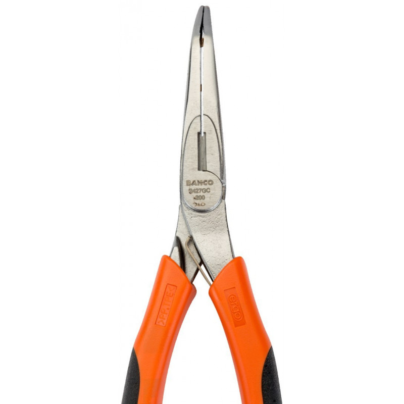 Хромированные полукруглые плоскогубцы, изогнутые под углом 45º, длина 200 мм, многокомпонентная ручка, Bahco [2427 GC-200IP]