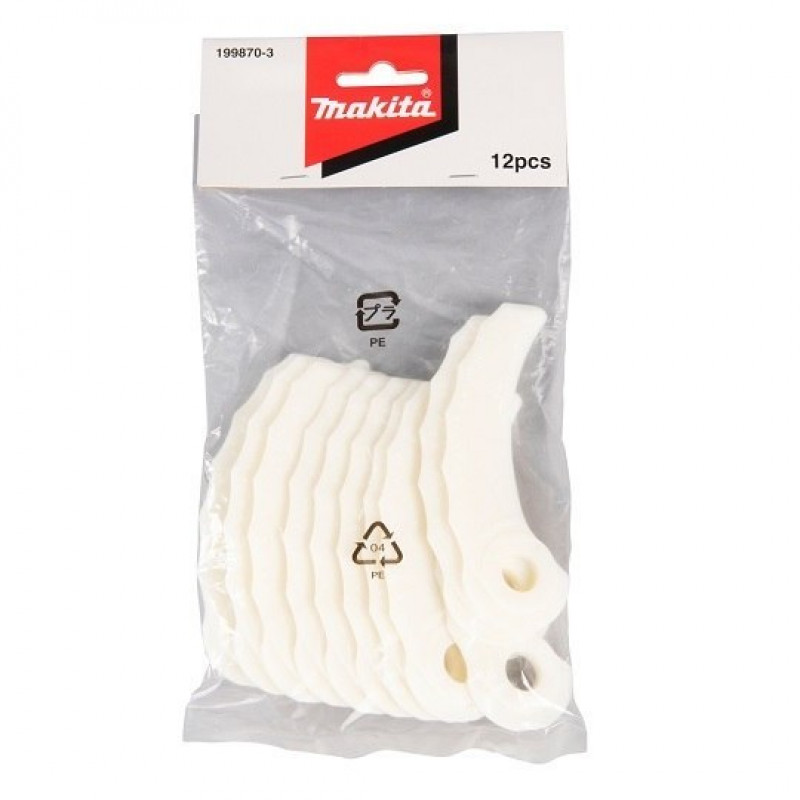 Вигнуті пластикові ножі 12 шт. для ріжучої головки 199868-0, Makita [199870-3]