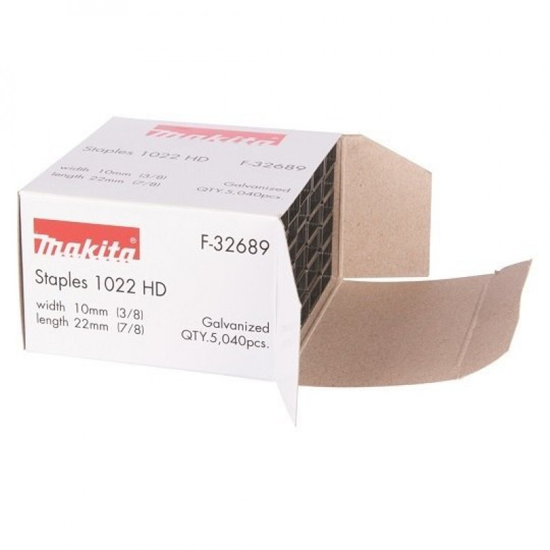 Скоби для степлера DST221, 22x10 мм, оцинковані, Makita [F-32689] 5040 шт.