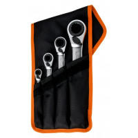 Набір двосторонніх накидних ключів із тріскачкою M8-M27, 4 шт. Bahco [S4RM/4T]