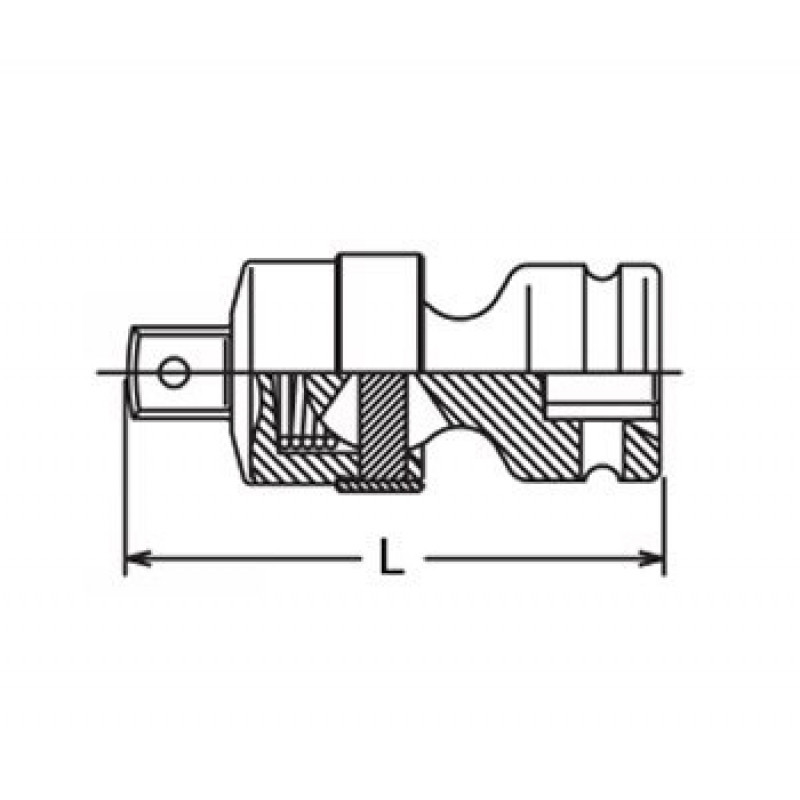 Кутовий шарнір ударний для квадрата 1/2, KOKEN [14770-P]