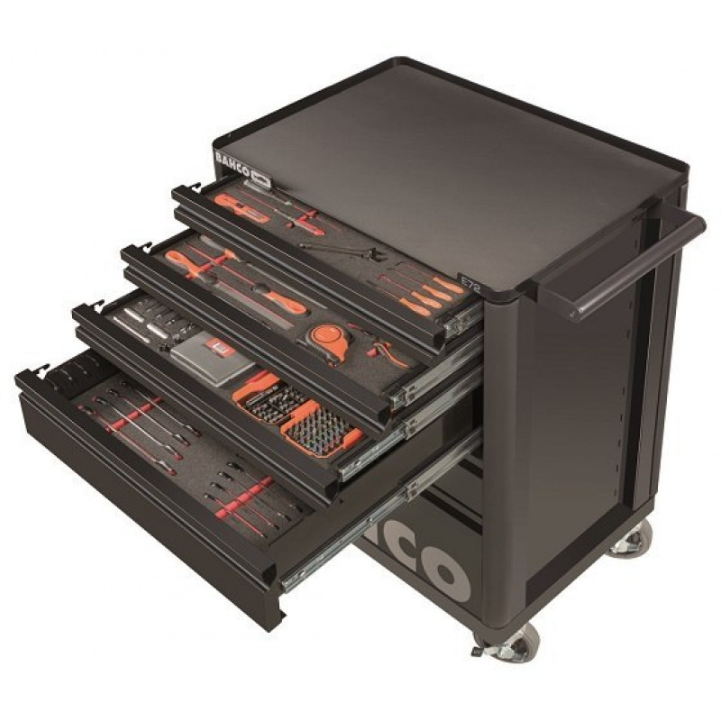 Візок для інструментів з 6 шухлядами та 275 інструментами Bahco [1472K6BKFF4SD]