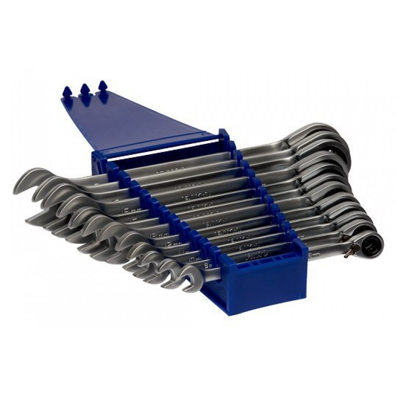 Набор из 12 рожковых ключей с трещоткой и функцией реверса, 8-19 мм, IRIMO [18-12-H]