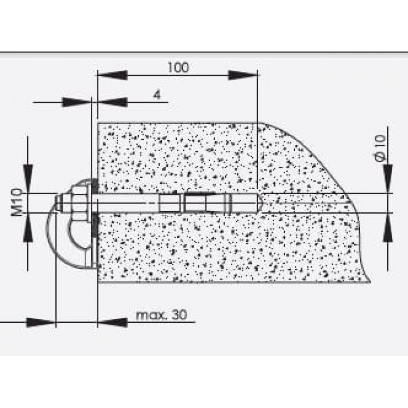 Анкерна точка типу A AT181 (AT181001 KIT) PROTEKT