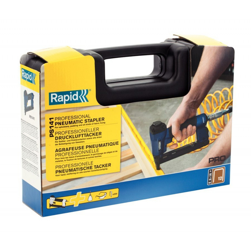 Професійний пневматичний степлер для оббивки меблів з подовженим носом PS141 Rapid [5000095]