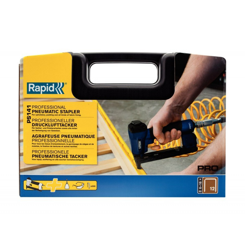 Професійний пневматичний степлер для оббивки меблів з подовженим носом PS141 Rapid [5000095]