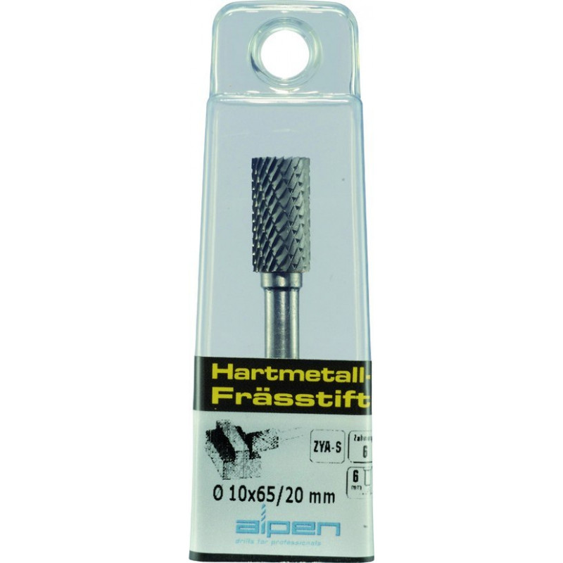 Ротаційний напилок/циліндричний різець, з переднім зубчастим напильником ZYA-S Alpen [0778806112100]