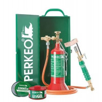 Набір для паяння PERKEO MAX - шланг, редуктор, аміак та паяльна рідина в металевій коробці