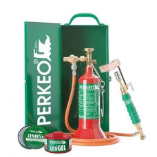 Набор для пайки PERKEO MAX - шланг, редуктор, аммиак и паяльная жидкость в металлической коробке