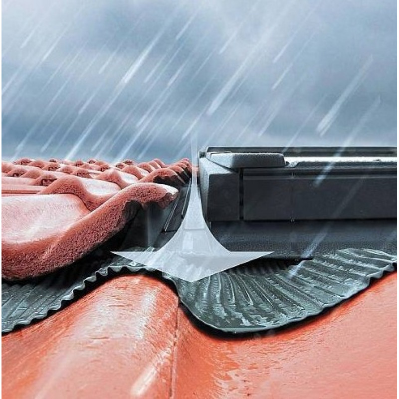 Ущільнювальний фланець FAKRO EZV-AT AX00 GreenView для гофрованого покриття покрівлі