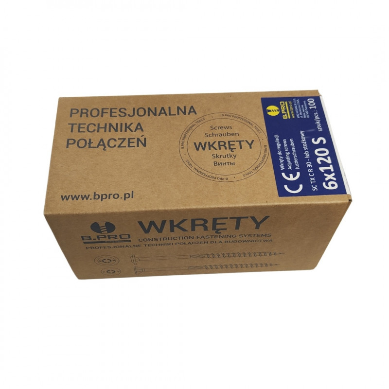 Гвинти для регулювання рейки B.PRO Ø6.0 – TORX30 (довжина: 145 мм) - 100 шт. (84601808)