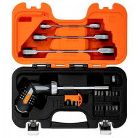 Набір тріскачкових ключів з пістолетною викруткою та бітами 1/4