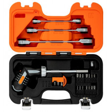 Набор трещоточных ключей с пистолетной отверткой и битами 1/4