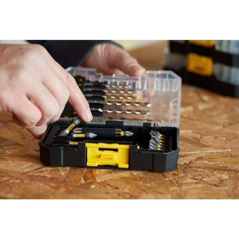 Набір ударних біт Stanley, 19 предметів, 1/4 дюйма + свердла для каменю [STA88552-XJ]