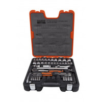 Набір метричних та дюймових торцевих ключів 1/4 та 1/2, 77 предметів BAHCO [S800]