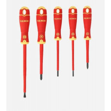 Набор из 5 изолированных отверток BahcoFit для шлицевых и винтов Pozidriv Bahco [B220.015]